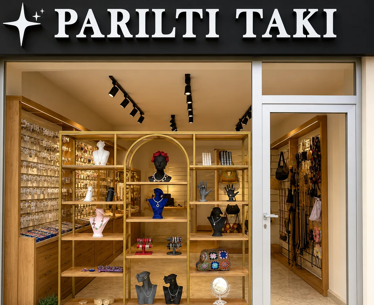Parıltı Takı mağazasının Samandağ'daki vitrini